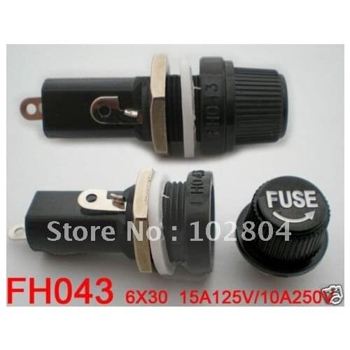 Fuse Holder FH043 for 6x30mm Fuse10A 250V 800 Pcs per Lot