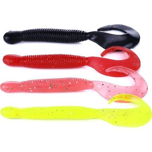 HENGJIA 6pcs/lot 9.2g 12cm Soft Wobblers Bait Worm Insect Swimbaits Fishing Lures for Carp Fishing