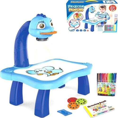 Trace and Draw Projector Toy,Painting Drawing Table Led Projector Toddler Educational Drawing Playset for Kids Boys Girls Age 3