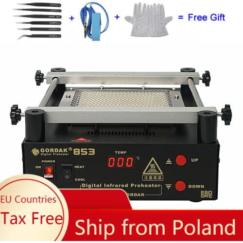 110V 220V Gordak 853 IR Preheater Station Lead Free Infrared Preheating Station BGA Repair Machine