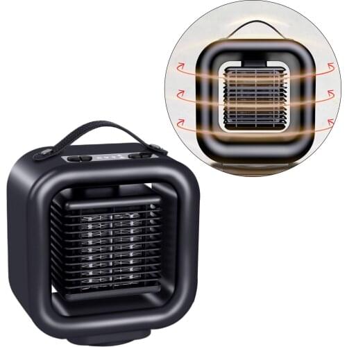 Ceramic Small Heater Fan Air Conditioner Comb, Electric Portable Heater Fan for Home Dorm Office Desktop and kitchen-JP Plug