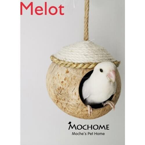 Coconut Shell Charcoal Bird Nest Bird Nest Hamster Nest Hanging Nest Parrot Nest Finch Bird Nest