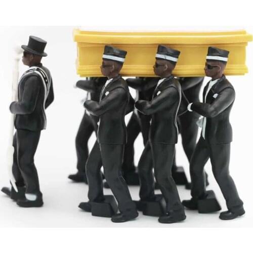 Cosplay Ghana Dancing Pallbearers Coffin Dance Figure Action Funeral Team Display Funny Accessories