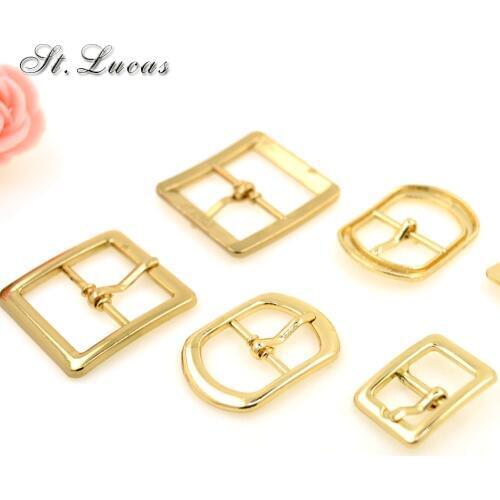 High quality 10pcs/lot 20mm/15mm/10mm gold small Square metal shoe buckles bags Belt decoration Buckles DIY sew accessories