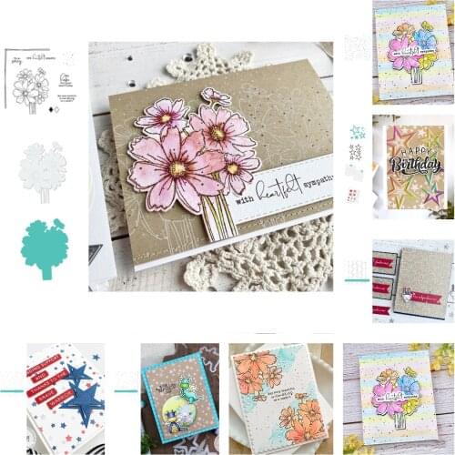 Plant Flower Star Metal Cutting Dice And Stamps Stencils For Scrapbooking Stamps Embossing Mold Diy Paper Cards Craft Cutting