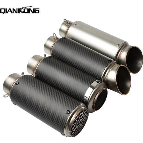 Lser Mark Motorcycle Modified Muffler Stainless Steel Carbon Fiber Exhaust Pipe universal FOR YAMAHA FZ09 MT-09 FZ07 MT-07 FZ-10