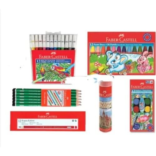 FABER CASTELL DRY SULU PASTEL KEÇELİ 12 COLOR 6 PIECE DYE SET 439608007