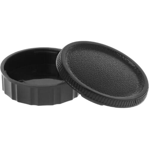 Rear Lens Body Cap Camera Cover Set Dust Screw Mount Protection Plastic Black Replacement for Contax Yashica CY C/Y