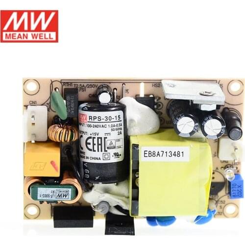 MEAN WELL RPS-30-15 2A 15V 30W Reliable Green Medical Grade Open Frame Switching Power Supply PCB power unit PSU