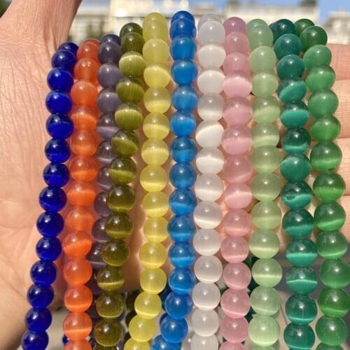 Natural Tiger Eye Cat Eye Stone Beads For Jewelry Making Round Loose Spacer Beads Diy Bracelet Charms Accessories 4 6 8 10 12mm