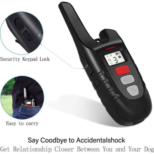 Dog Electric Training Collar Rechargeable Waterproof LCD Display Beep Vibration Shock Collar for Small Medium Large Dogs