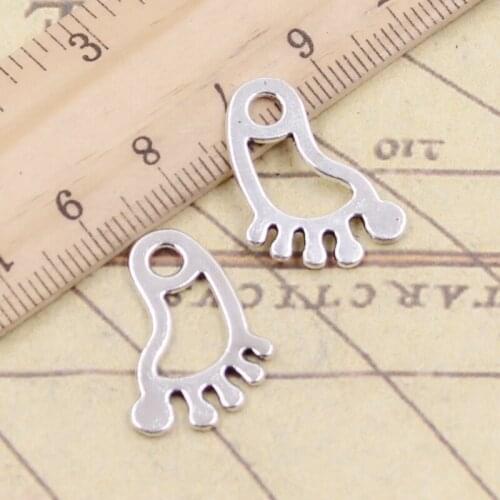 20pcs Charms Hollow Foot Feet 22x14mm Tibetan Silver Color Pendants Antique Jewelry Making DIY Handmade Craft