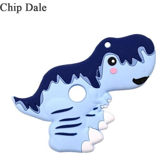 Chip Dale 1PC Silicone Teethers Cartoon Dinosaur Shaped Molar Tiny Rod Food Grade BPA Free Silicone Baby Teethers Teething Toy