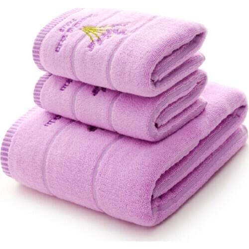 Drop Shiping Cotton Towel Set for Adults 1pc Face Hand Towel 1pc Bath Towel Bathroom Terry Washcloth Travel Sports Towels 2pcs