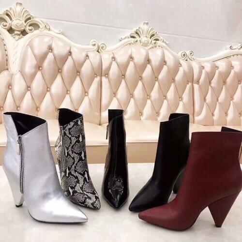 Luxury High Heels Short Boots Women Spring Ankle Boots Pointed Toe Botas Mujer Invierno 2020 Casual Shoes Woman Zapatos De Mujer