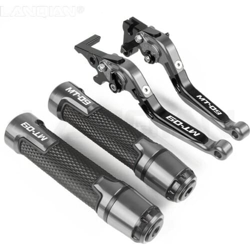 Motorcycle Brake Clutch Lever & 7/8 Handlebar Grips For YAMAHA MT09 MT-09 MT 09 Tracer 2014 2015 2016 2017 2018 2019 2020 2021