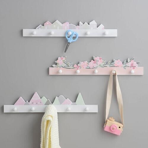 Nordic Style Cartoon Hallway Living Room Door Simple Key Clothes Hook Hanger