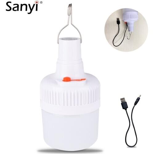 LED Camping Light USB Rechargeable Bulb Outdoor Camping Lamp 2 Model Portable Lanterns Emergency Lighting For BBQ Hiking