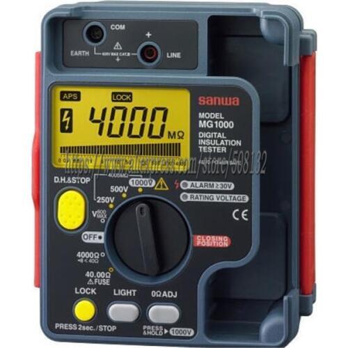 SANWA MG1000 Insulation Testers Digital 3 ranges Automatic determination of the live state of the measurement line