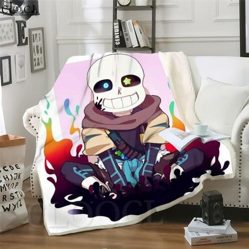CLOOCL Thicken Blanket Anime Undertale Sans Print Throw Blankets for Beds Teenager Home Decoration Bedding Airplane Travel Quilt