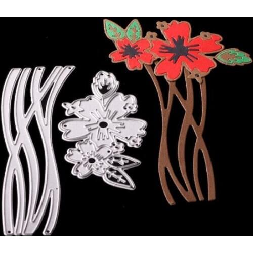 Flower and Branch Metal Cutting Dies Stencils for DIY Scrapbooking/photo album Decorative Embossing DIY Paper Card