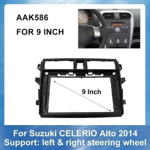 Car Radio installation Plastic Fascia Panel frame for-Suzuki Celerio Alto 2014 GPS Navigation Panel Dashboard ABS plastic Panel
