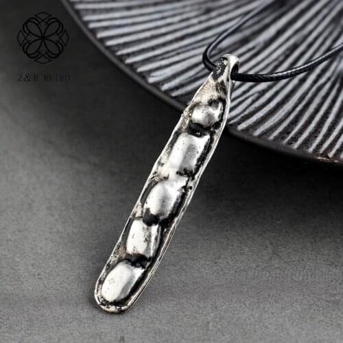 Vintage Chokers Necklaces for Women Plant Jewelry Bean Pendants Alloy necklaces & pendants Jewellery Suspension Long Rope Chains