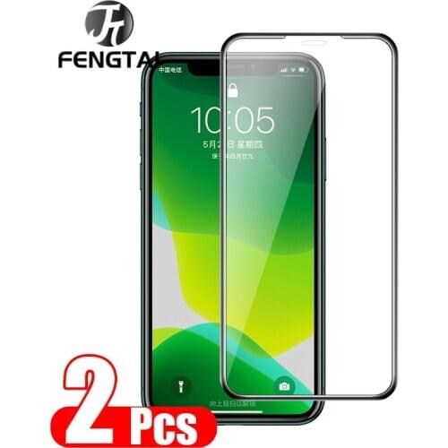 2Pcs tempered glass for iphone xr xs max se 2020 x 11 Pro max screen protectors Glass on iphone xr 11 pro xs max se 2020 x glass