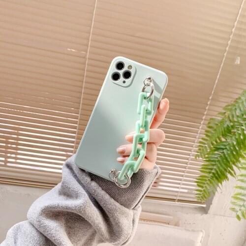 Ins Gresh Green Charm Silicon Phone Case For iPhone12 11Pro XSMAX 78PLUS SE2020 Soft Full Cover XR Skinny Shell Body Protection