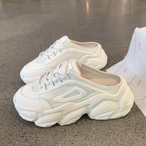 Heel Height Increasing Shoes Female Summer New England Version Thick Platform Wedge With Non-slip Flat Bottom High Heels Women