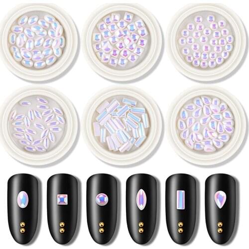 1 Box 4x4mm Electroplating Symphony Pearl Nail Decoration DIY Manicure Multifunctional Decorative Rhinestones