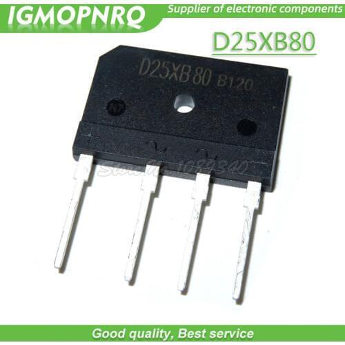 10PCS D25XB80 D25SBA80 ZIP 25A 800V bridge rectifier electromagnetic furnace new original
