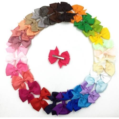 30pcs/lot 3.2" Grosgrain Ribbon Hair BabyBows For Hair Clips Women Baby Boutique BabyBows/Hairclips Girls' Hair Accessories