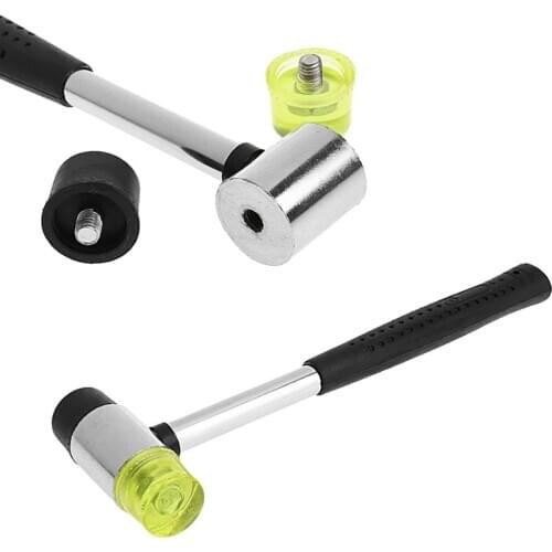 25mm Double Face Soft Touch Hammer Rubber Hammer Leather DIY Tool 62KC