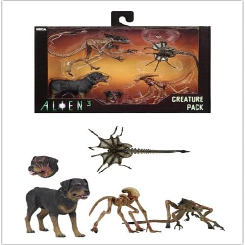 4pcs/set NECA Aliem 3 Alien Dog Creature Pack Action Figure Model Toy Doll Gift 18cm
