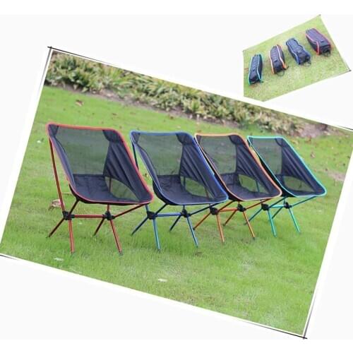 4 Colors Portable Folding Camping Stool Chair Seat for Fishing Festival Picnic BBQ Beach Bag Red/orange/Deep blue/Light blue