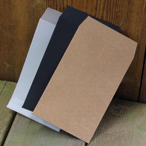 50pcs/lot Mini Chinese Envelopes 100mmX65mm Craft & Black Good for ID Card, Membership Card Storage