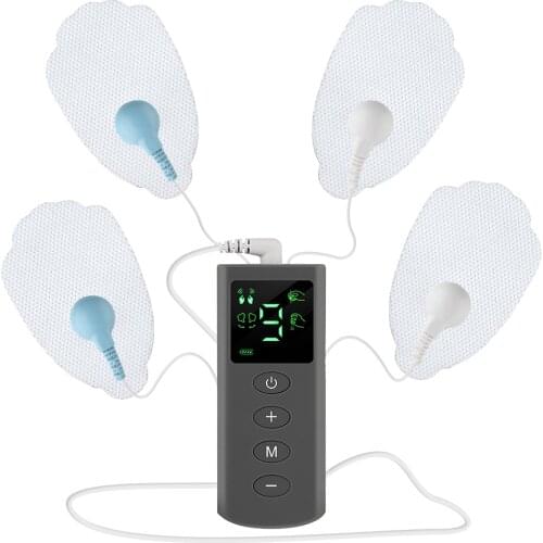 4 Modes Tens Machine Unit 9 Intensity 4 Electrode Pads for Pain Relief EMS Muscle Stimulation Pulse Massage Physiotherapy Back