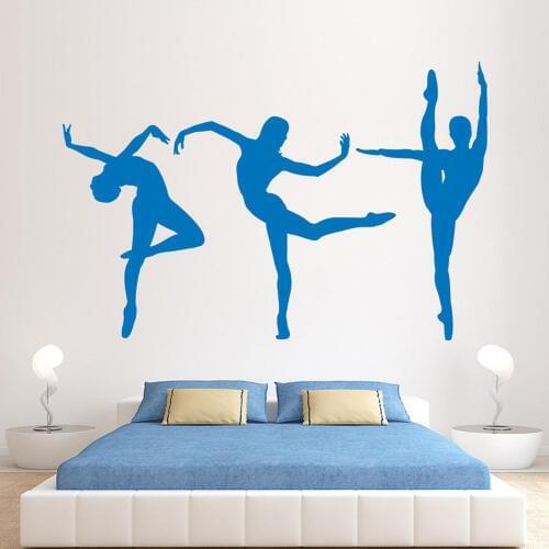 Ballet Wall Decal Ballerinas Vinyl Art Sticker Girl Kids Room Sport Gym Nursery Dance Studio Window Mural Home Decor C213