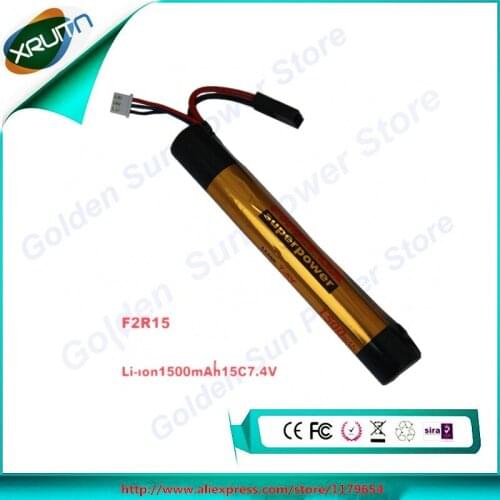 Free Shipping XRUITN 1pcs 100% Orginal FireFox 7.4V 1500MAH 1.5ah 15C AKKU Mini Airsoft Gun Battery RC model F2R15 Free shipping