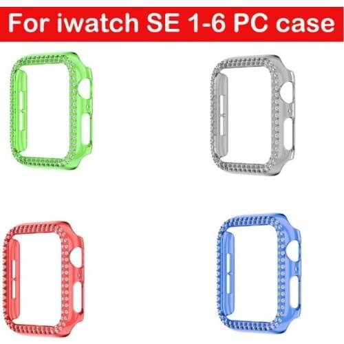 Colorful plastic Diamond shell For Apple watch SE cover case band 44mm 40mm 38 42mm For iwatch bumper series 6 5 4 3 2 1