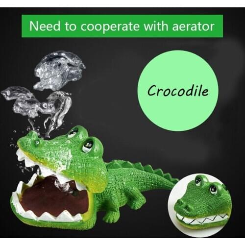 Frog/Crocodile Fish Tank Decor Oxygen Pump Air Bubble Stone Air Pump Drive Fish Tank Toy Aquarium Ornament Decor