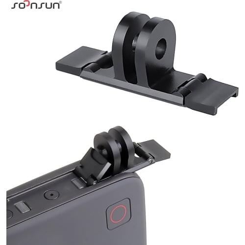 SOONSUN Soft Silicone Protective Cover Case + Metal Rail Guide Adapter Mount Bracket + Lens Cap for GoPro Fusion Accessories