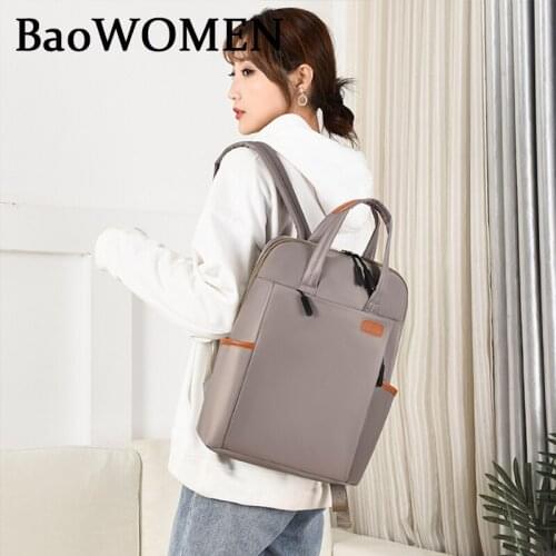 BaoWomen Laptop Backpack Women Canvas Bags Men Canvas Travel Leisure Backpacks Casual Bag School Bags For Teenager 14.56inch