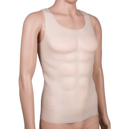Man Fake Chest Muscle Belly Macho Man Artificial Simulation Cosplay Party Dress 3.5cm thick silicone pseudothoracic muscle