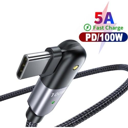 100W QC 4.0 Quick Charge USB C To Type C Cable For Huawei P40 P30 Xiaomi 10 Samsung S20 Mobile Phone Charger USB PD Charge Cord