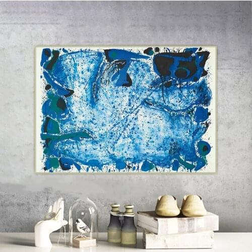 Sam Francis《Happy Death Prints》Abstract Canvas Art Oil Painting Poster Picture Wall Hanging Decor Home Living Room Decoration