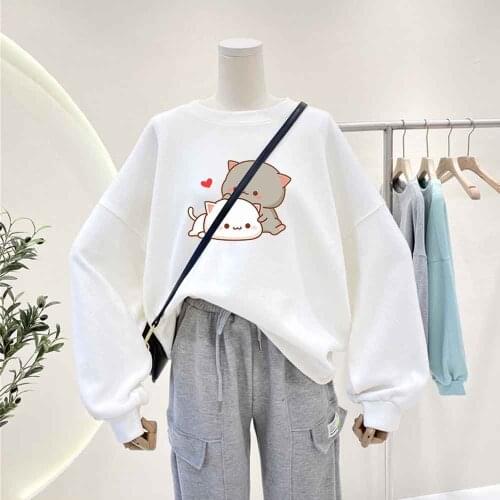 Kawaii Dogs Designer Sweatshirt Women Cute Kawaii Kpop Fashion Clothes Aesthetic Sweet Hoodies Cartoon Oversized Hoodies Women