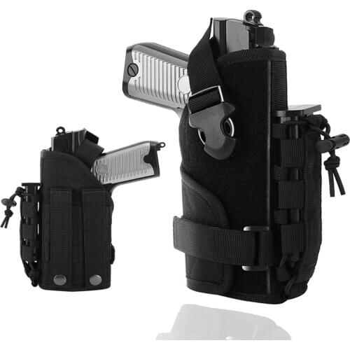 Concealed Gun Holster Tactical Pistol Rifle Holster with Magazine Pouch Molle Modular Belt Pistol Bag Hunting Accessories