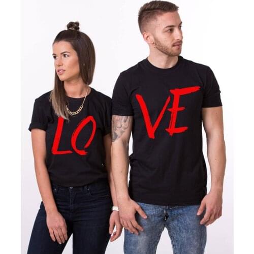 King Queen Couples T Shirt Combination Love Print Couple Tshirt Summer Fashion Woman T-shirt Casual O-Neck Tops Lovers Tee Shirt